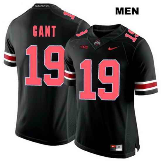 Dallas Gant Ohio State Buckeyes Authentic Red Font Mens  19 Stitched Nike Black College Football Jersey Jersey